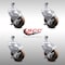 Service Caster 4 Inch SS High Temp Glass Filled Nylon 12mm Threaded Stem Caster Set Brake SCC-SSTS20S414-GFNSHT-TLB-M1215-4 - alternate 4